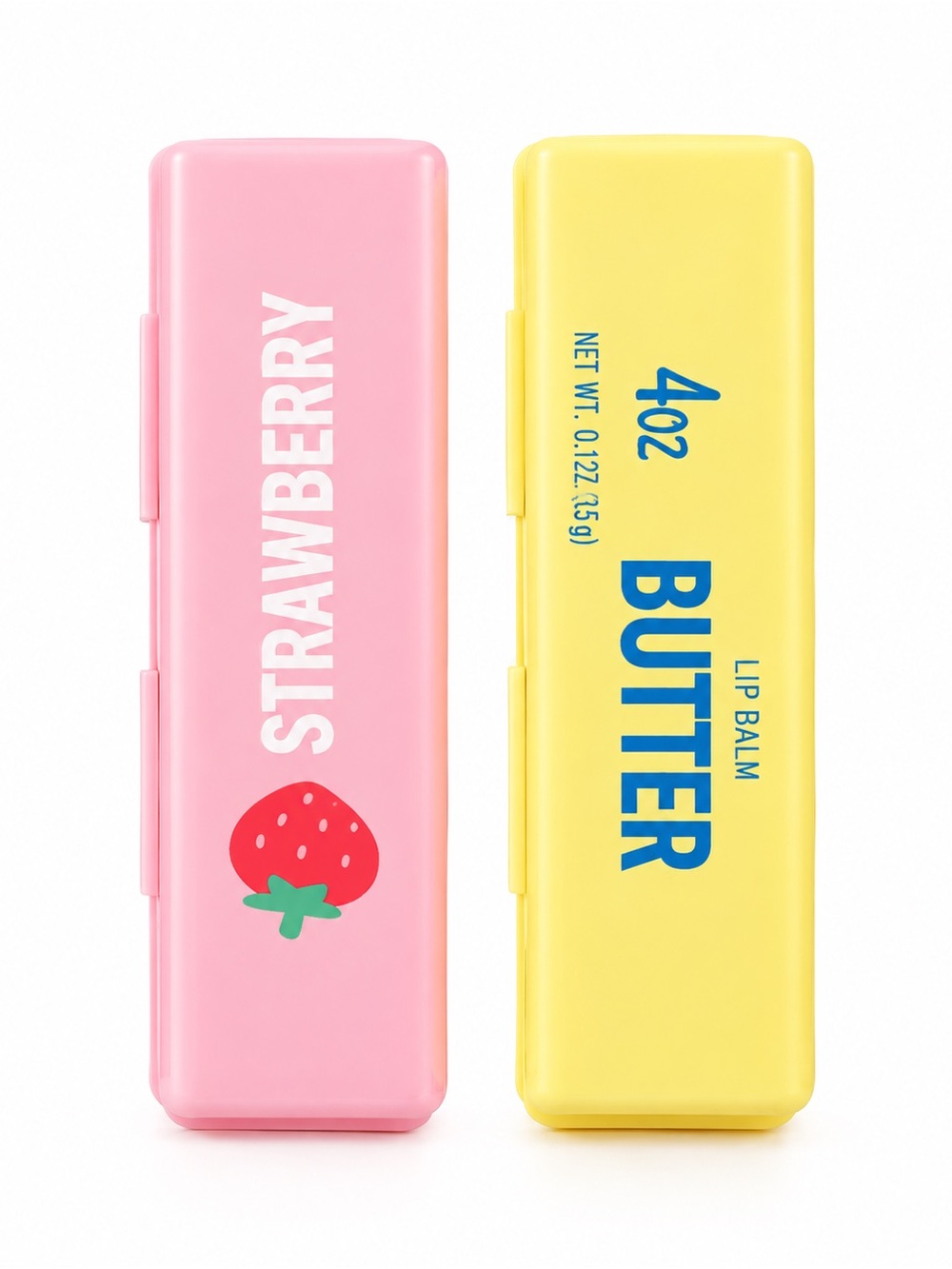 2 Piece Strawberry & Butter Squishy Sensory Toys NEW
